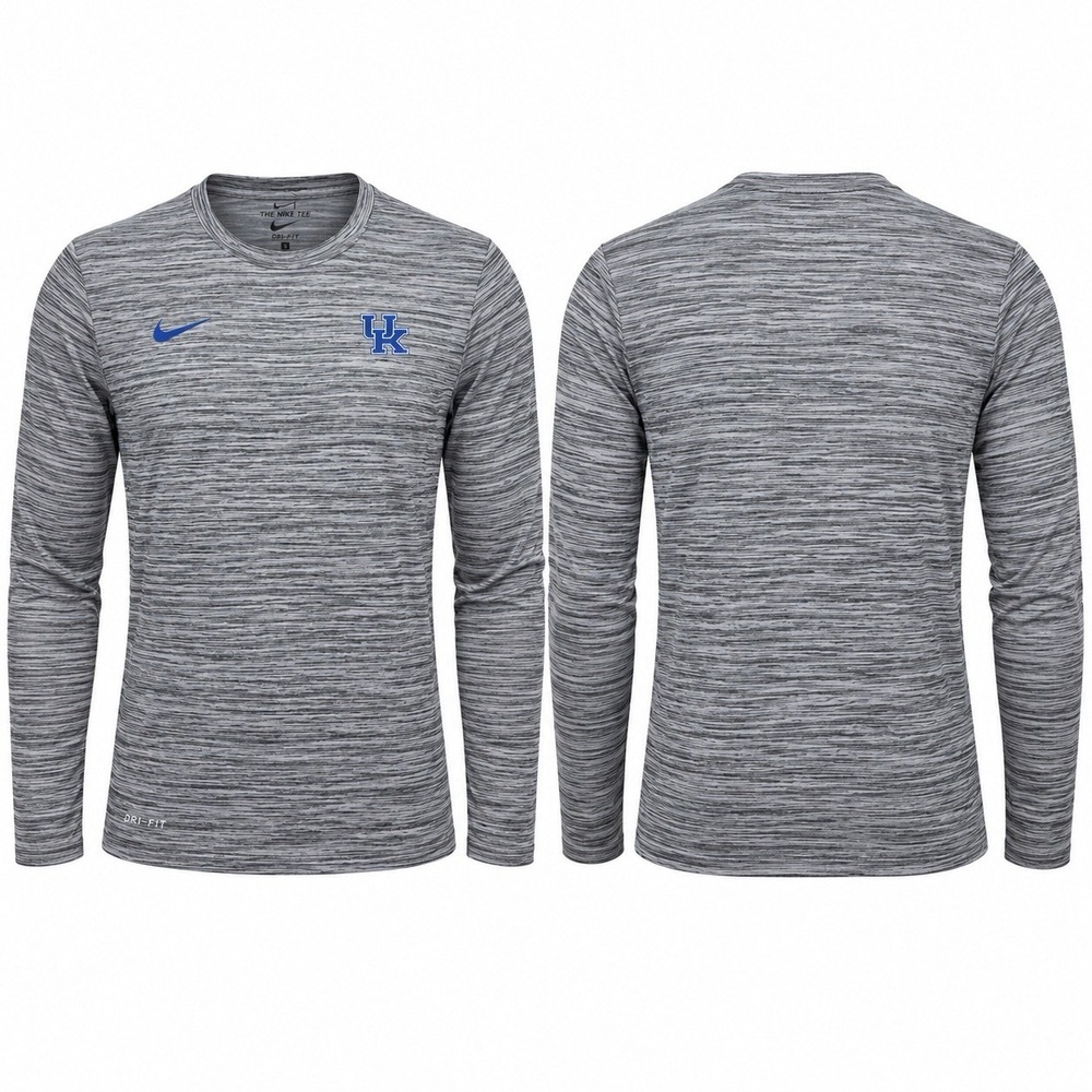 Nike Kentucky Wildcats Dri-FIT Long Sleeve Shirt Mens Small Gray DD7386-063 New